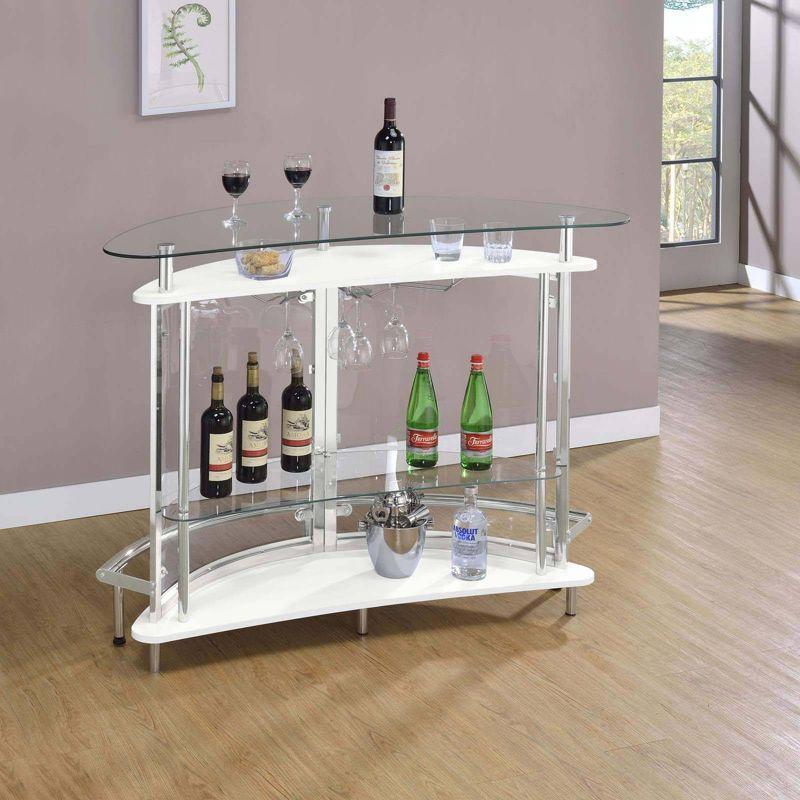 Coaster Amarillo Modern 2 Tier Home Bar Cabinet