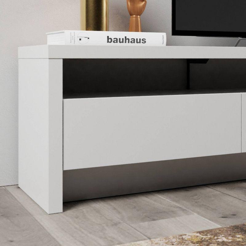 Sylvan White Matte 24.82" Cube TV Stand with Cabinet