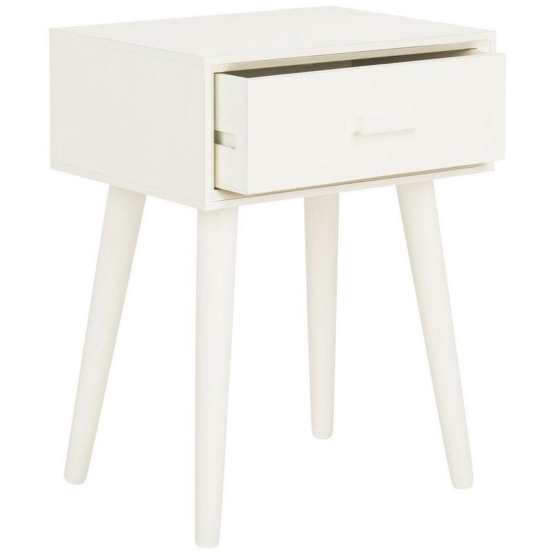 Lyle 1 Drawer Side Table - Vintage White - Safavieh.