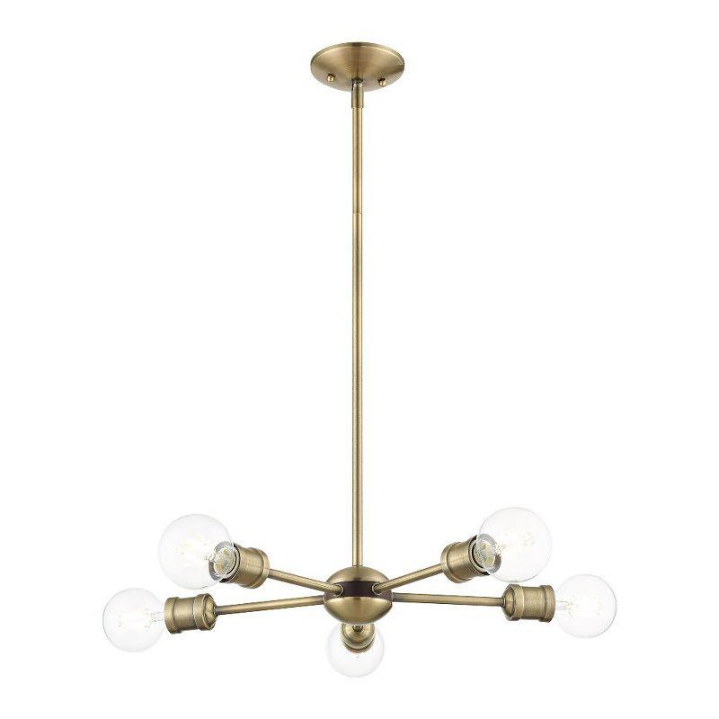 Livex Lighting Lansdale 5 - Light Chandelier in  Antique Brass/Bronze