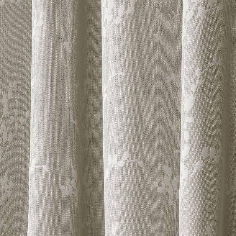 Nicole Miller Turion Floral Room Darkening Linen Curtain Panels