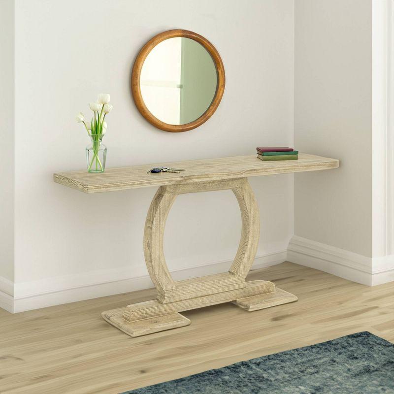 Boraam Zen Rectangular Console Table Barnwood Sandblast Finish