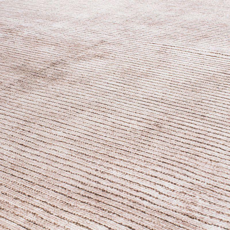 World Rug Gallery Contemporary Distressed Stripe Machine Washable 10'x14' Beige Area Rug
