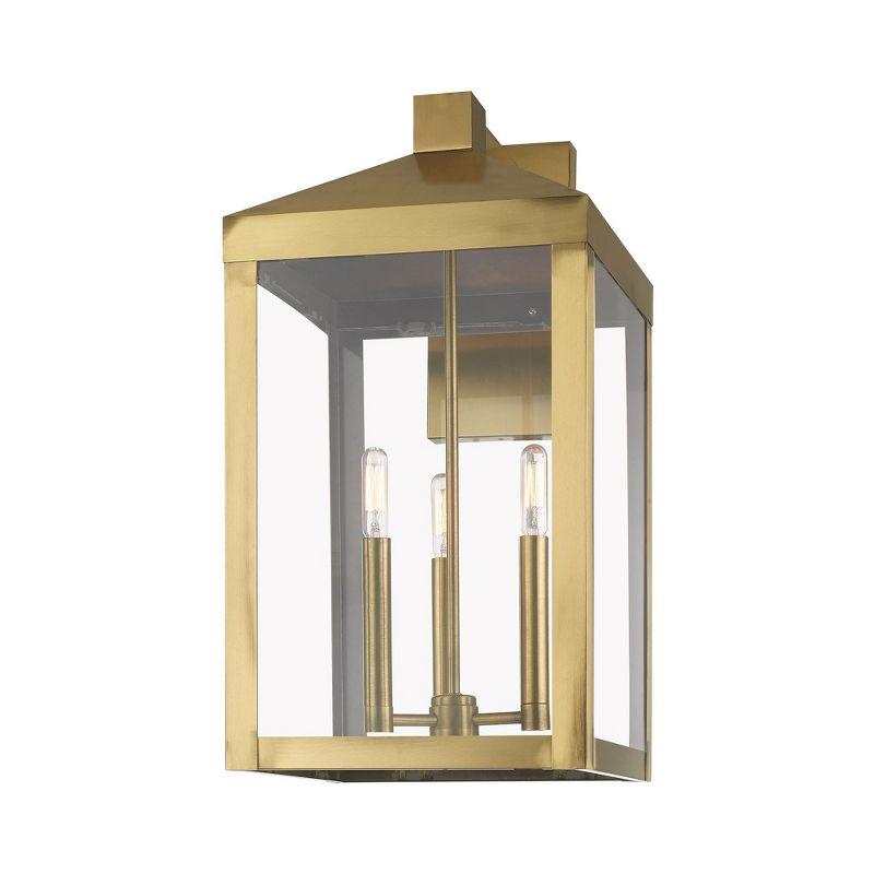 Livex Lighting Nyack 3 - Light Wall Light in  Antique Brass