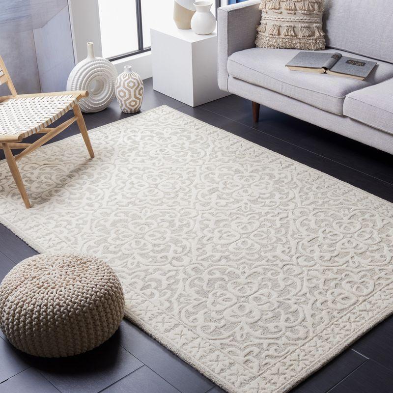 Metro MET857 Hand Tufted Indoor Area Rug - Grey/Ivory - 8'x10' - Safavieh