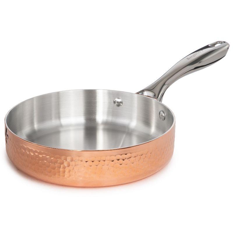 BergHOFF Vintage Tri-Ply Copper Stainless Steel Cookware Set With Stainless Steel Lids, Gold