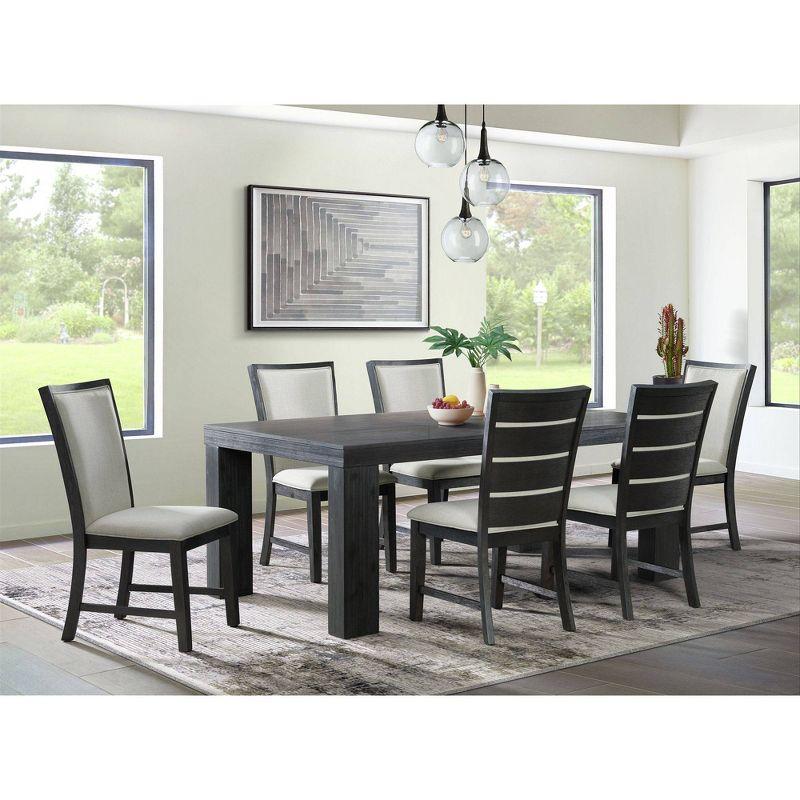 Jasper Extendable Dining Table Black - Picket House Furnishings: Modern Style, Removable Leaf, Seats 4