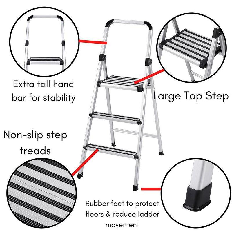 BirdRock Home 2 - Step Plastic Folding Step Ladder