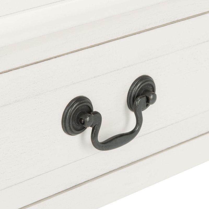 Whitney 1 Drawer Accent Table - Distressed White - Safavieh.