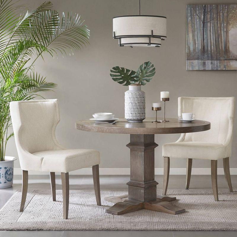 Madison Park Troy Upholstered Wingback Dining Chair Cream