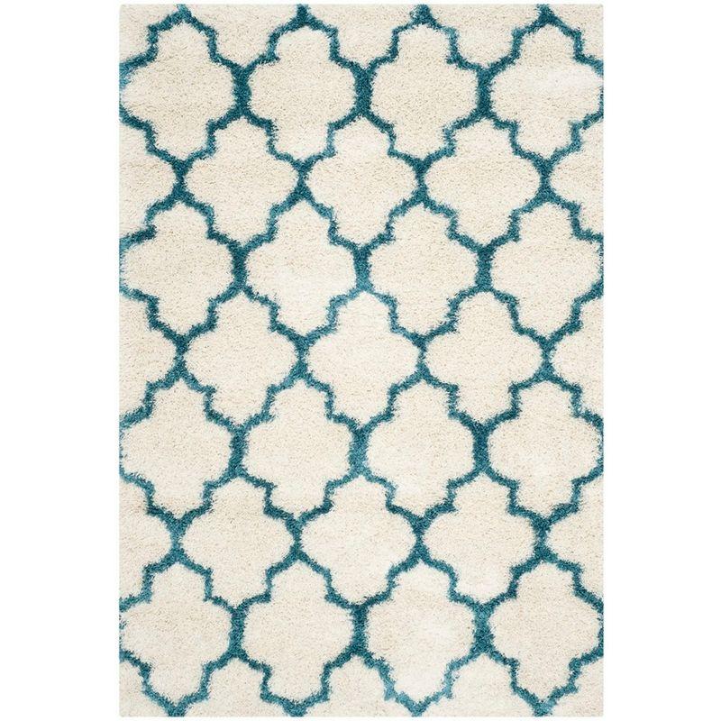 Shag Kids SGK569 Power Loomed Area Rug - Ivory/Blue - 4'x6' - Safavieh.