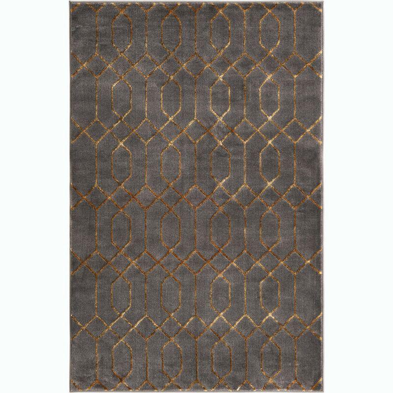 Glam Gray/Gold Area Rug