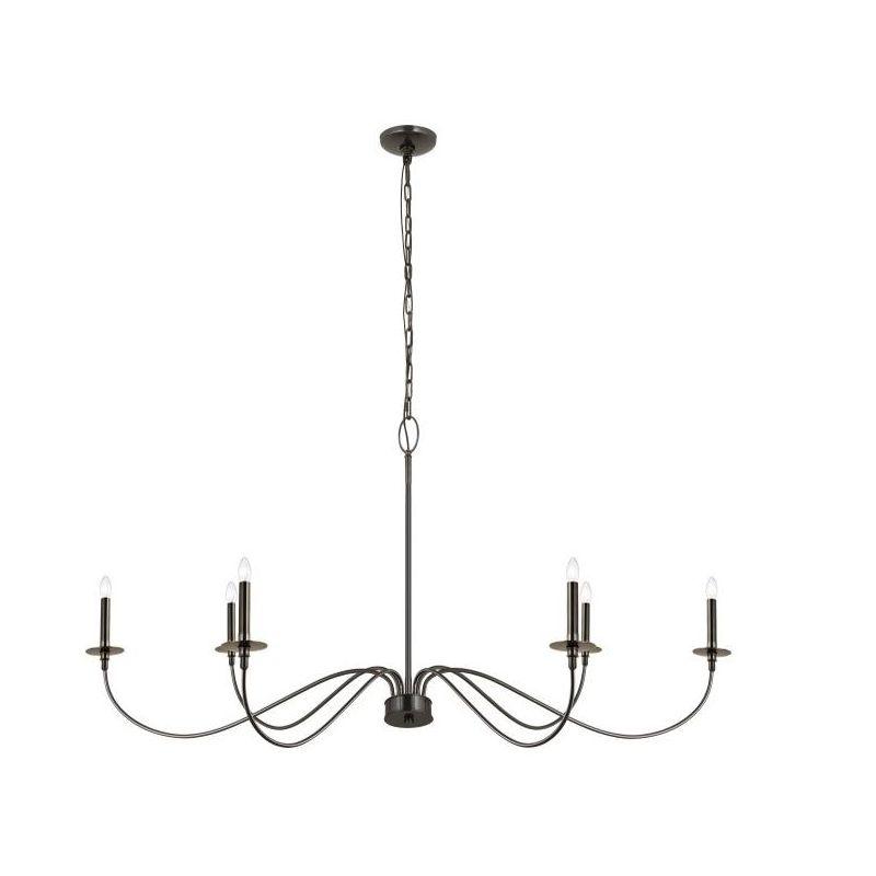 Z-Lite Arrington 6 - Light Chandelier in  Plated Bronze