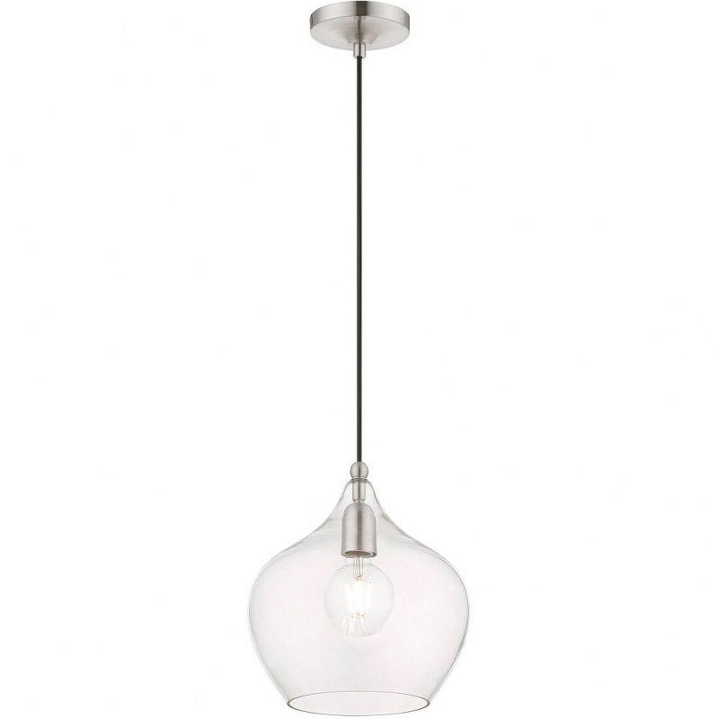 Livex Lighting Aldrich 1 - Light Pendant in  Brushed Nickel