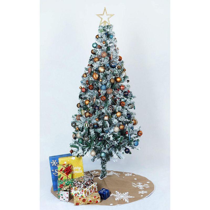 JOYFY 24Pcs 3.15'' Clear Plastic Christmas Ball Ornament Xmas Tree Delicate Decorations