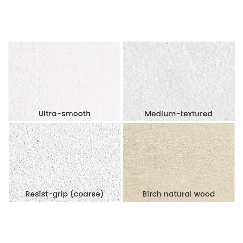 Da Vinci Pro Ultra Smooth Gesso Wood Panel Bundle - White Acrylic Polymer Gesso Panels for Artists, Painting, Oils, Acrylics, & More! - 3/4" Small