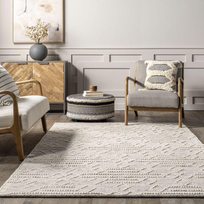 Nuloom Lucile Moroccan Diamond Wool Indoor Area Rug