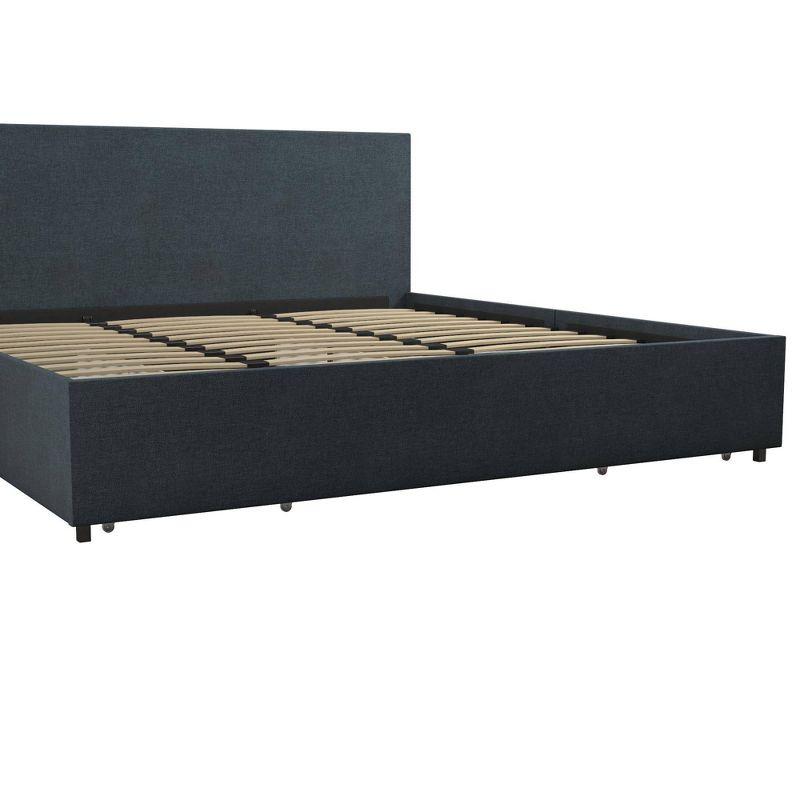 Novogratz Kelly Upholstered Unfinished Platform Storage Bed