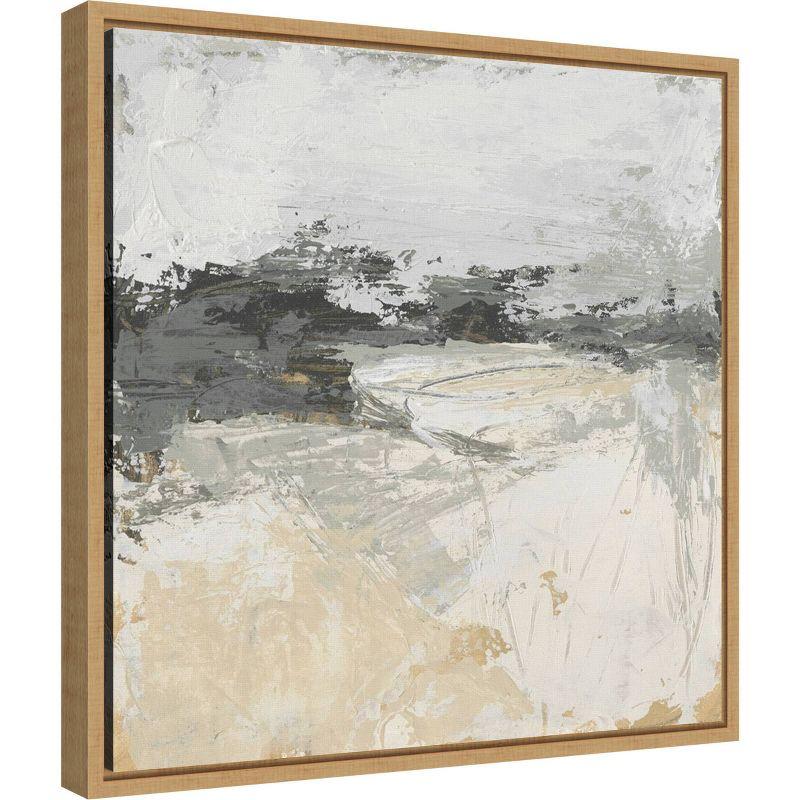 16" x 16" Wheatfield I by June Erica Vess Framed Wall Canvas - Amanti Art: Modern Style Lithograph, Sawtooth Back Mount