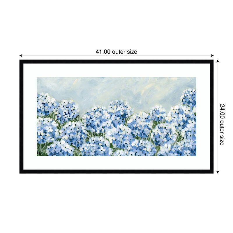 Amanti Art Hydrangea Meadow I by Yvette St. Amant Wood Framed Wall Art Print 41 x 24