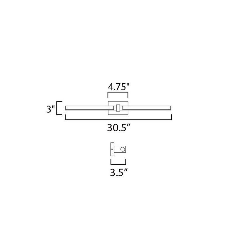 ET2 Lighting Bookkeeper 1 - Light Wall Light in  Black
