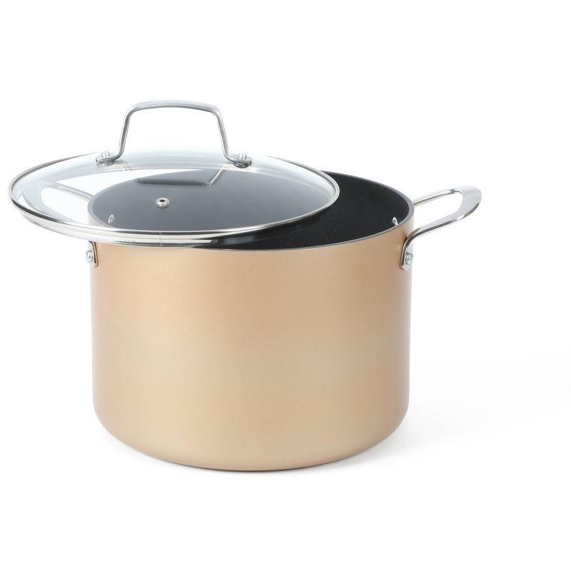Martha Stewart 12pc Aluminum Hard Anodized Nonstick Cookware Set Copper Black Interior: Induction Safe, Skillets & Pans