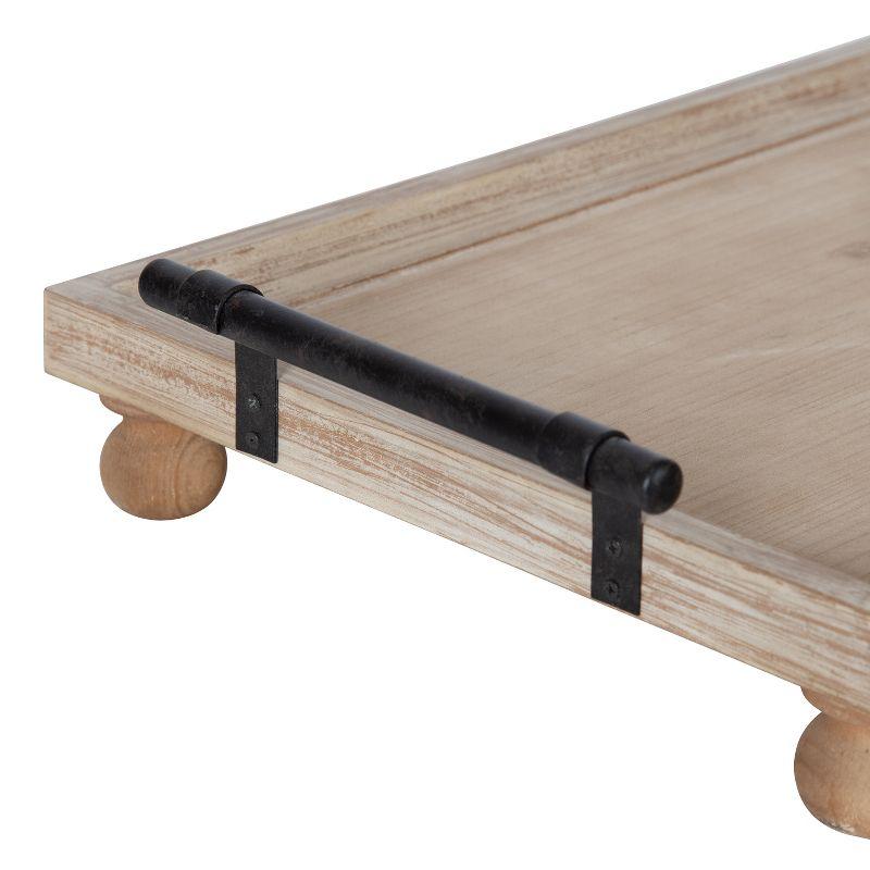 Kate and Laurel Bruillet Wooden Footed Tray