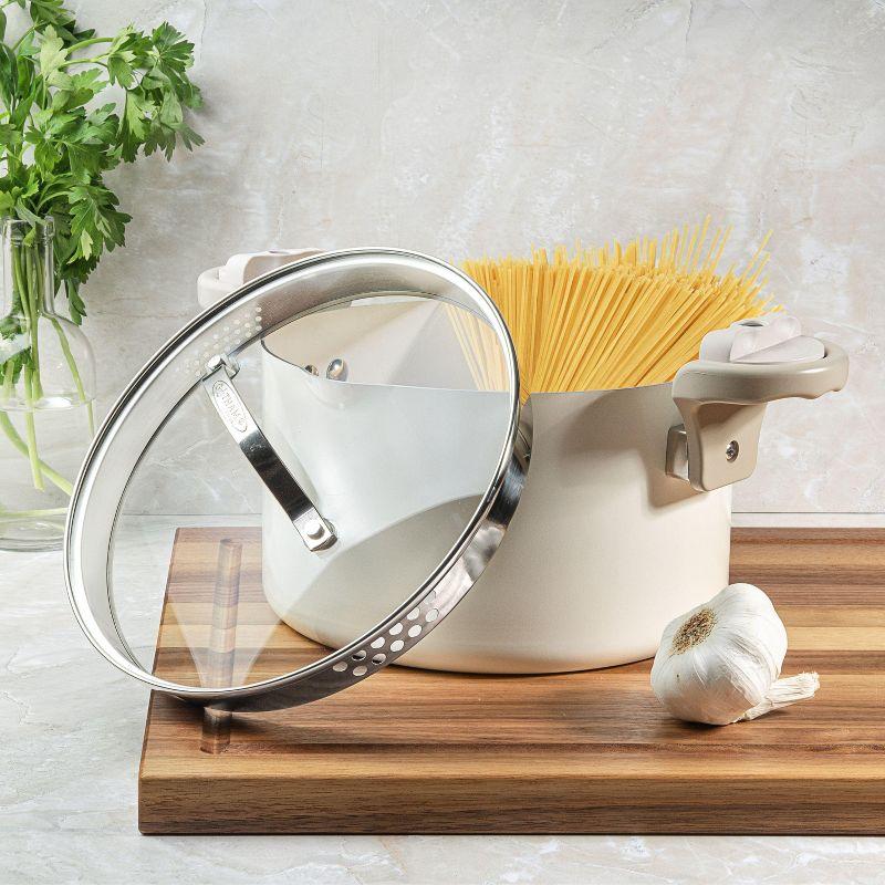 Gotham Steel Gotham Steel Stock Multipurpose Pasta Pot with Strainer Lid & Twist and Lock Handles