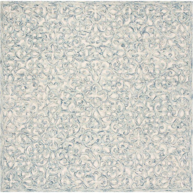 Trace TRC103 Hand Tufted Area Rug - Blue/Ivory - 4'x4' - Safavieh.