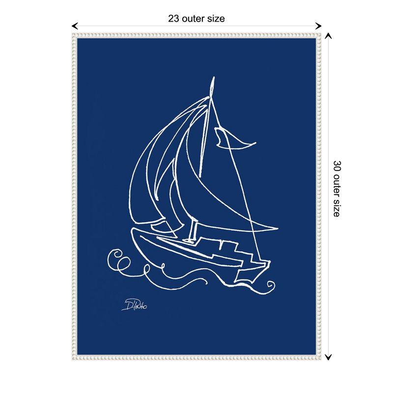 Amanti Art Little Sail On Blue by Patricia Pinto Canvas Wall Art Print Framed 23 x 30-in.