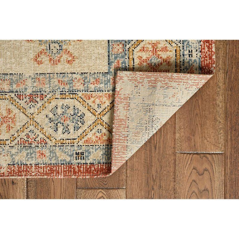 Ivory and Rust Flat Woven Chenille Rug 3' x 5'