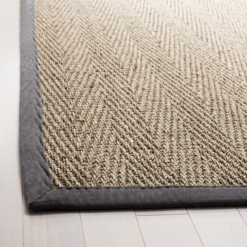 Natural Fiber NF115 Power Loomed Indoor Area Rug - Natural/Dark Grey - 5'x8' - Safavieh