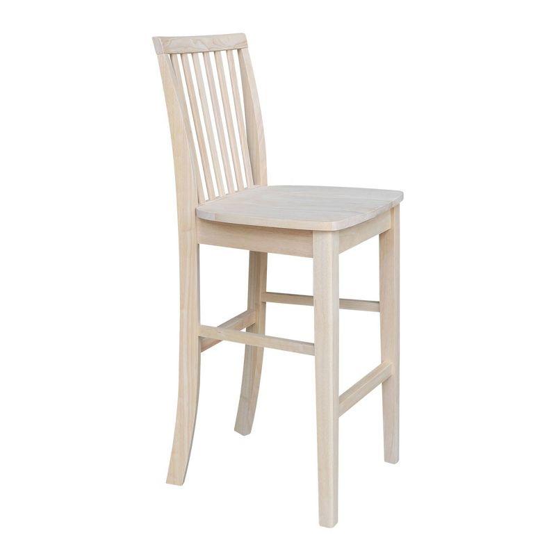 Mission Slat Back Counter Height Barstool Unfinished - International Concepts