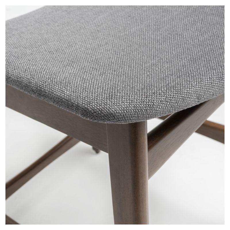 Christopher Knight Home Set of 2 24" Gavin Counter Height Barstool Dark Gray : Upholstered, Rubberwood Legs