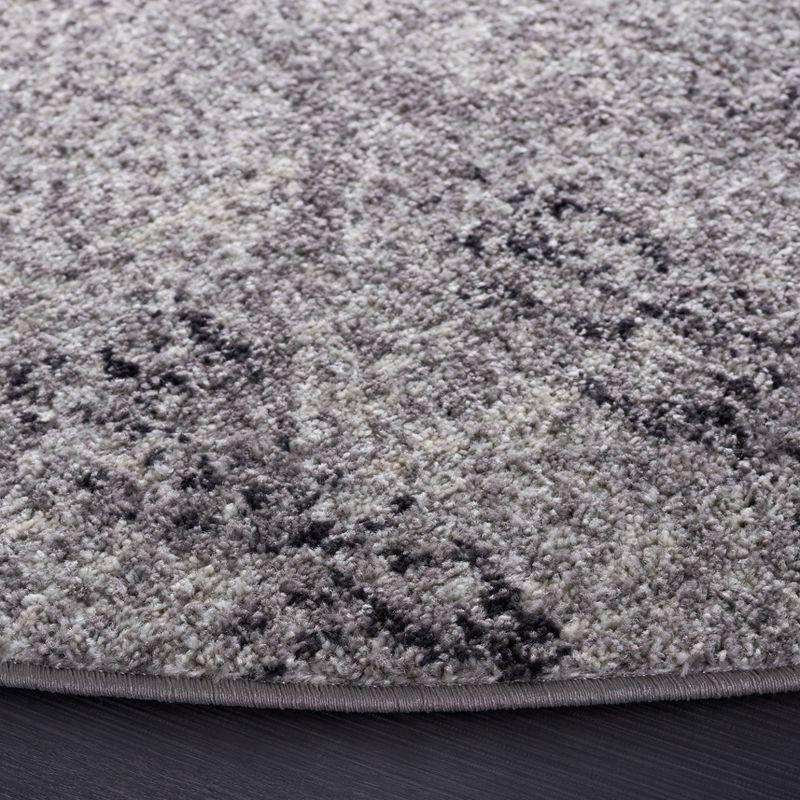 Madison MAD604 Power Loomed Indoor Area Rug - Grey/Ivory - 4' Round - Safavieh