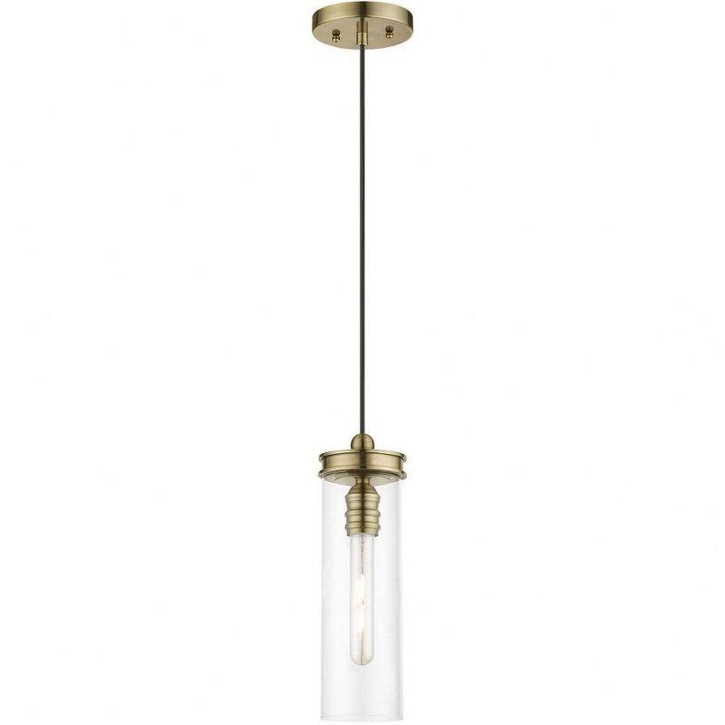 Livex Lighting Devoe 1 - Light Pendant in  Antique Brass