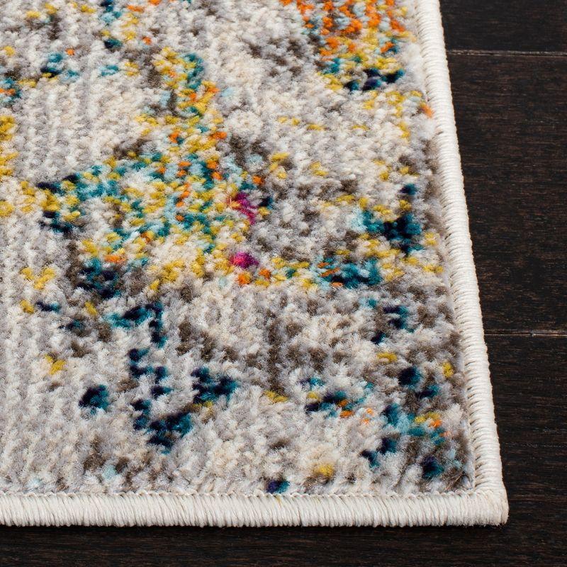 Madison MAD453 Power Loomed Indoor Runner Rug - Grey/Gold - 2'2"x8' - Safavieh