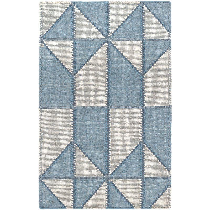Ojai Blue Hand Loom Knotted Cotton Rug