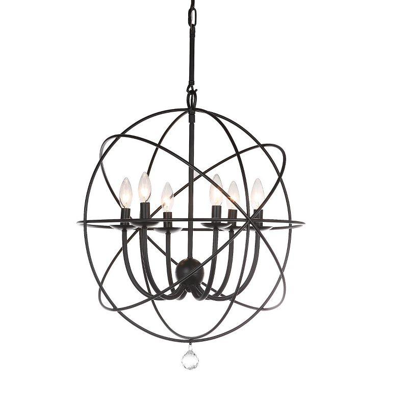 Evie Chandelier - LIT4521 - Black - Safavieh