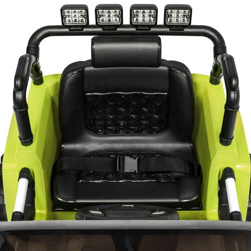 Best Choice Products 12V Kids Ride On Truck Car w/ Remote Control, Spring Suspension, Bluetooth, LED Lights - Green