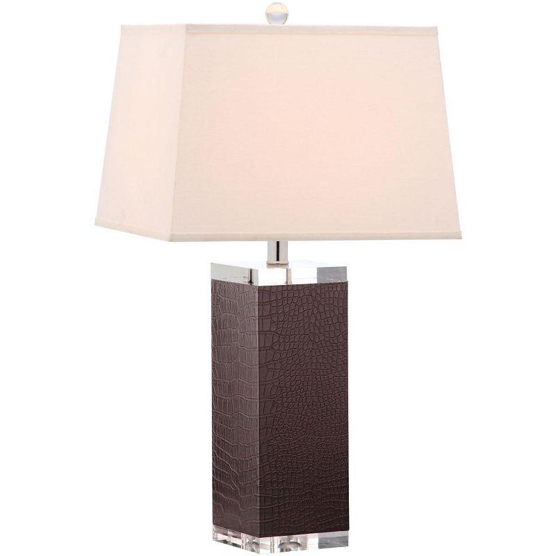 Deco 27 Inch H Leather Table Lamp (Set of 2) - Brown - Safavieh.