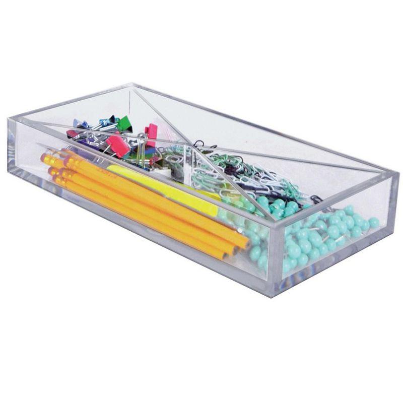 Azar Displays Large Tray Four Compartment Desk Organizer