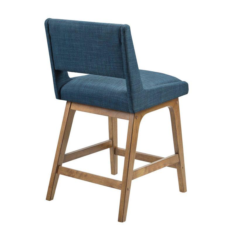36.25" Boomerang Counter Height Barstool Navy - Ink+Ivy