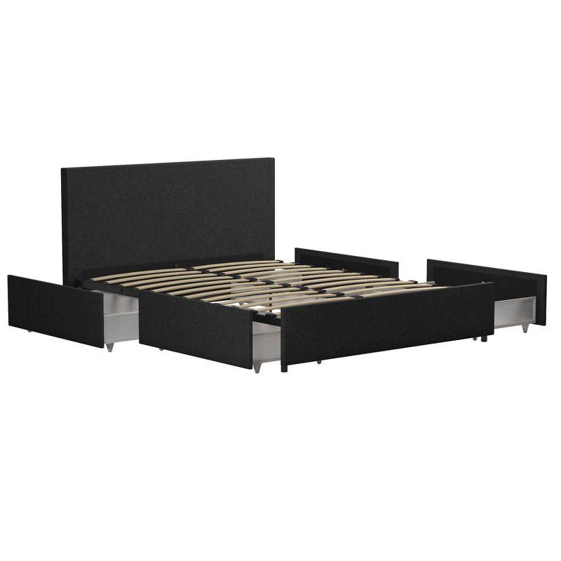 Novogratz Kelly Upholstered Unfinished Platform Storage Bed