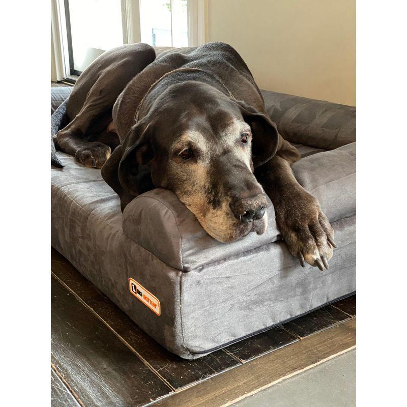 Big Barker 7" Orthopedic Dog Bed - Sofa Edition - Charcoal Gray - Giant - 60" x 48" x 7"