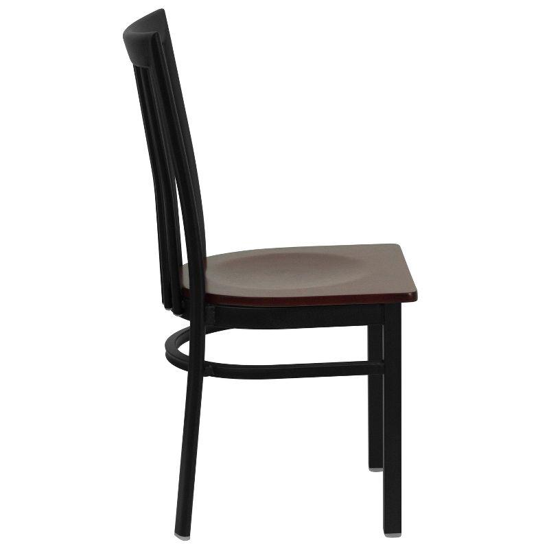 Flash Furniture Black School House Back Metal Restaurant Chair