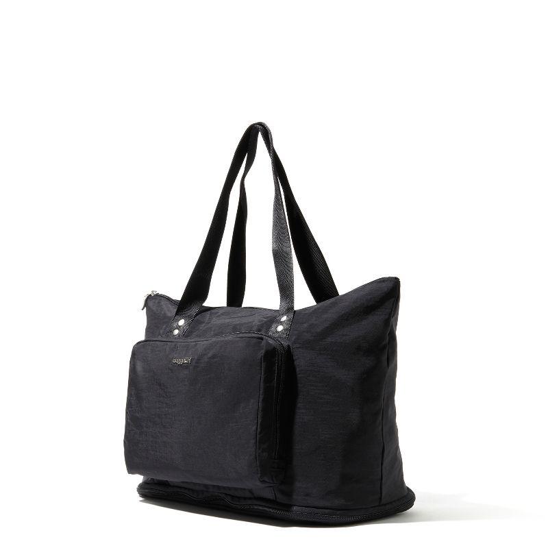 baggallini Carryall Expandable Packable Tote Bag - Black