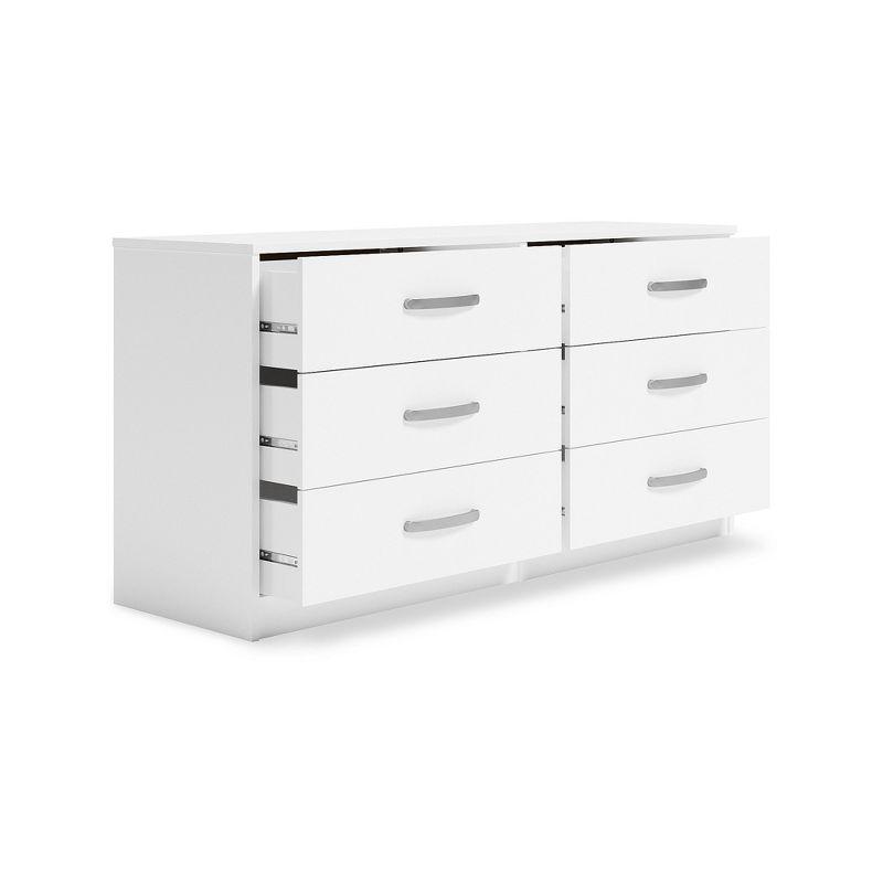 Signature Design by Ashley Casual Flannia 6 Drawer Dresser, White