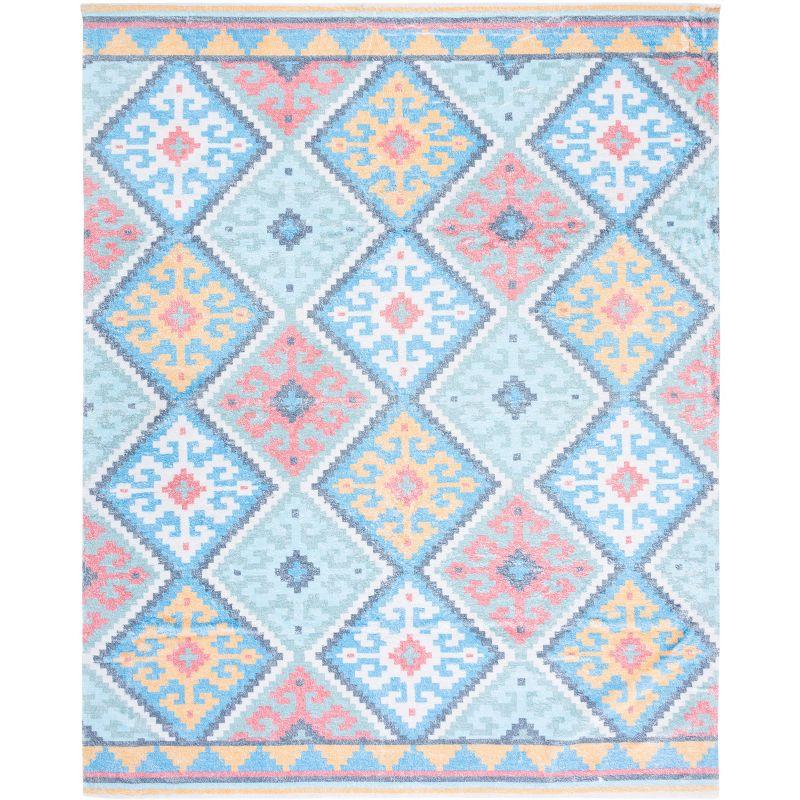 Saffron SFN560 Hand Loomed Area Rug - Blue/Aqua - 8'x10' - Safavieh.