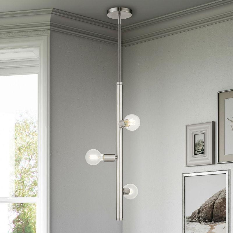 Livex Lighting Bannister 3 - Light Pendant in  Brushed Nickel